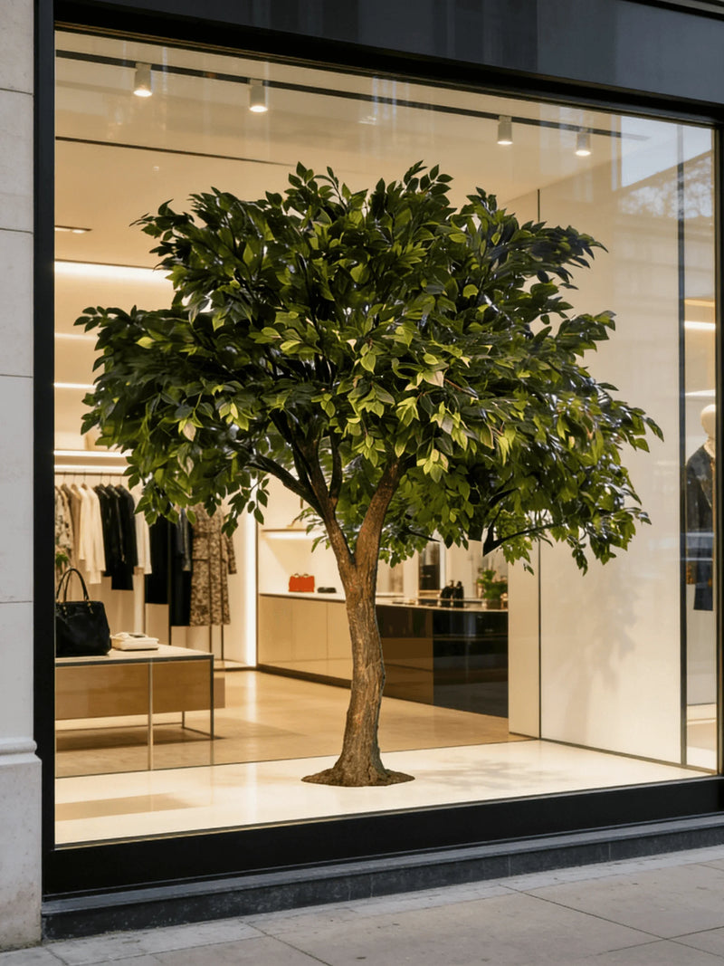 Lifelike Fireproof Artificial Banyan Tree Large Ficus Decor
