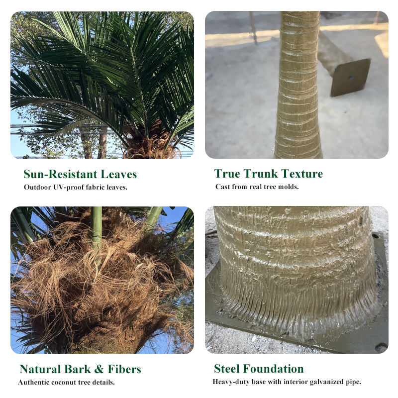 Large Realistic Artificial Palm Tree for Outdoor Landscaping