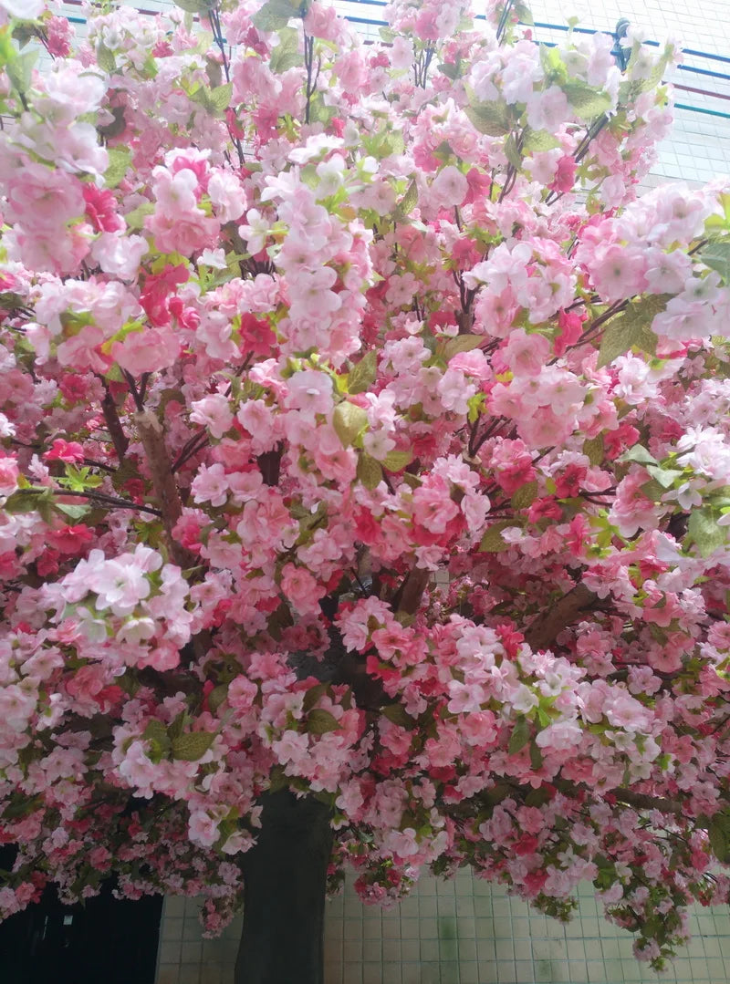 Artificial Cherry Blossom Tree 16 FT Natural Trunk Hotel Use