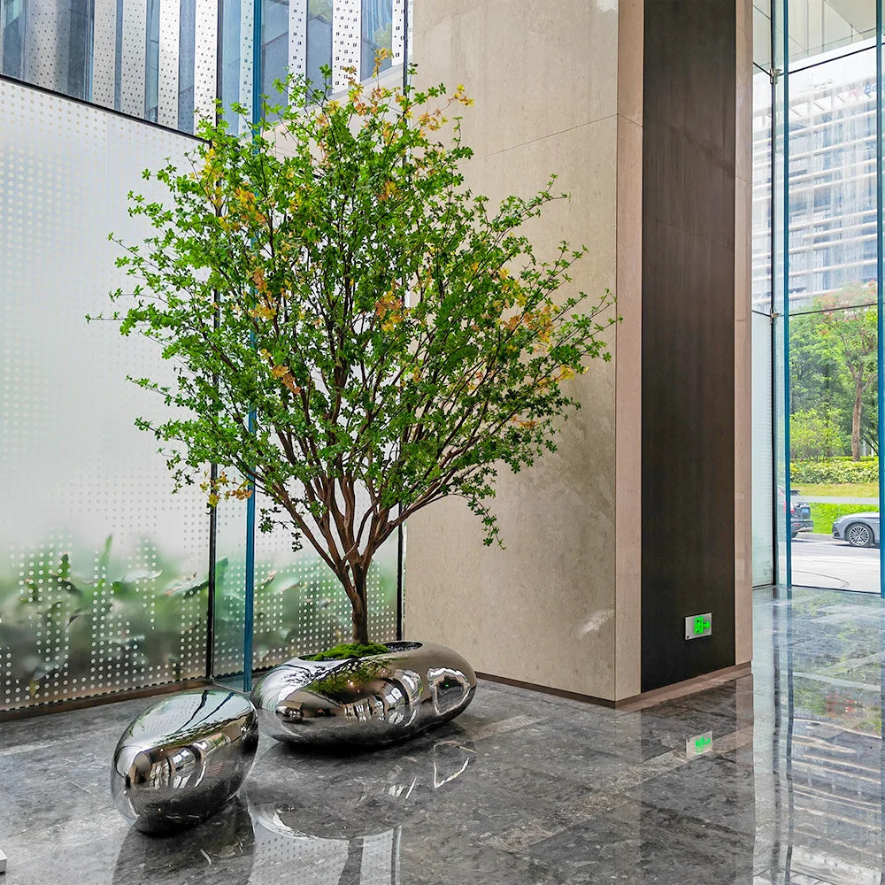 Signature 13 FT Large Artificial Green Flowers Decorative Tree