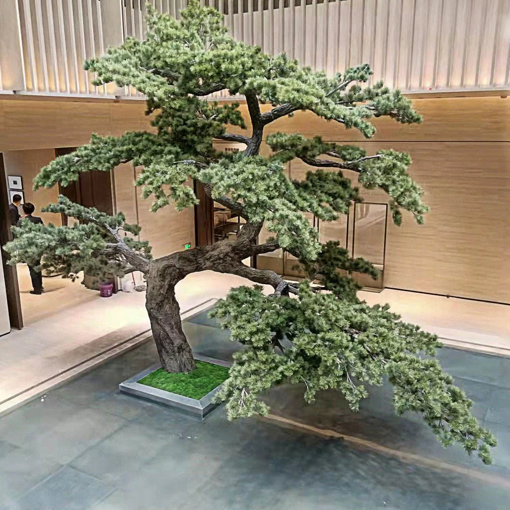 artificial silk bonsai tree Artificial Bonsai Pine Tree Decor Custom Size