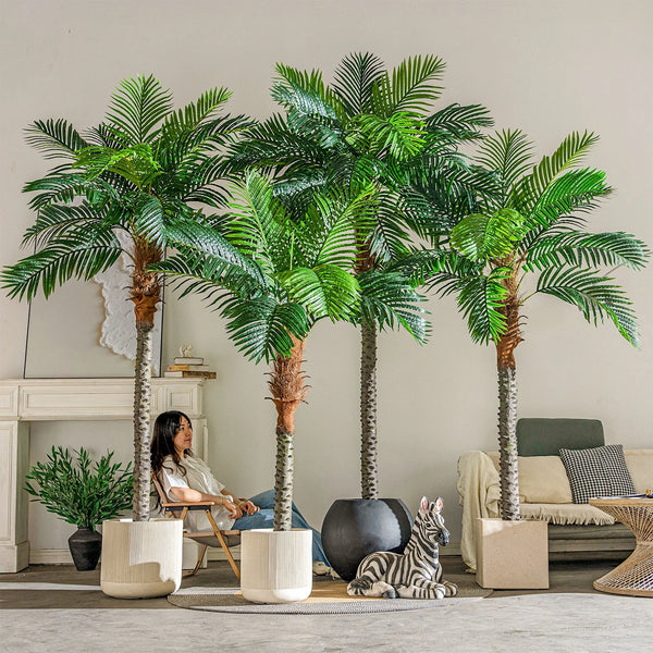 Artificial Coconut Palm Tree Plastic Outdoor Decor 9.2FT
