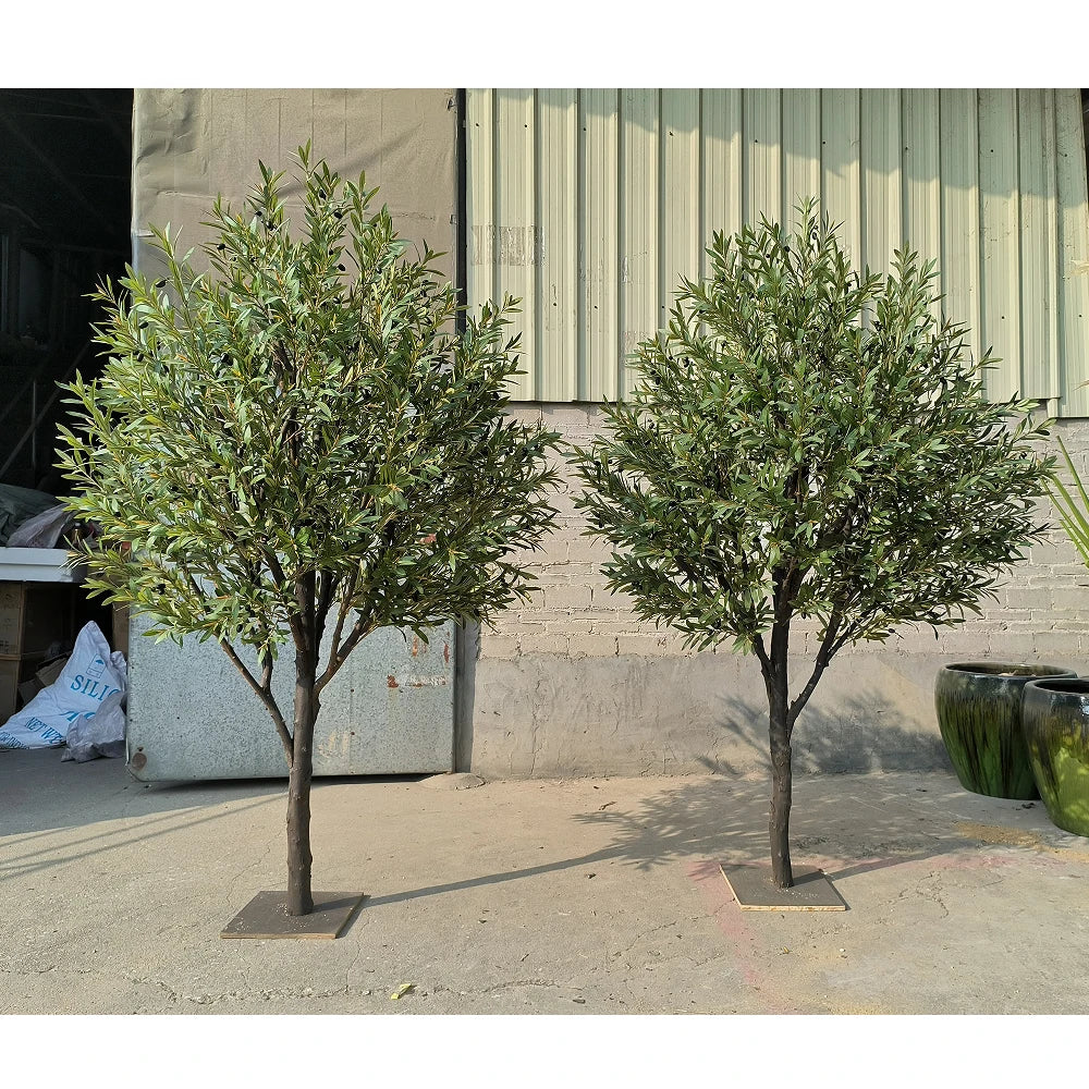 Artificial Olive Tree Indoor Outdoor with Real Wood Trunk