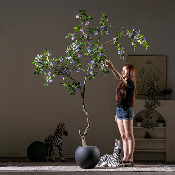 7.2 ft Artificial Money Tree with Spring Blossoms