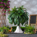 Artificial Boston Fern PE Shrubs for Outdoor Balcony Decor