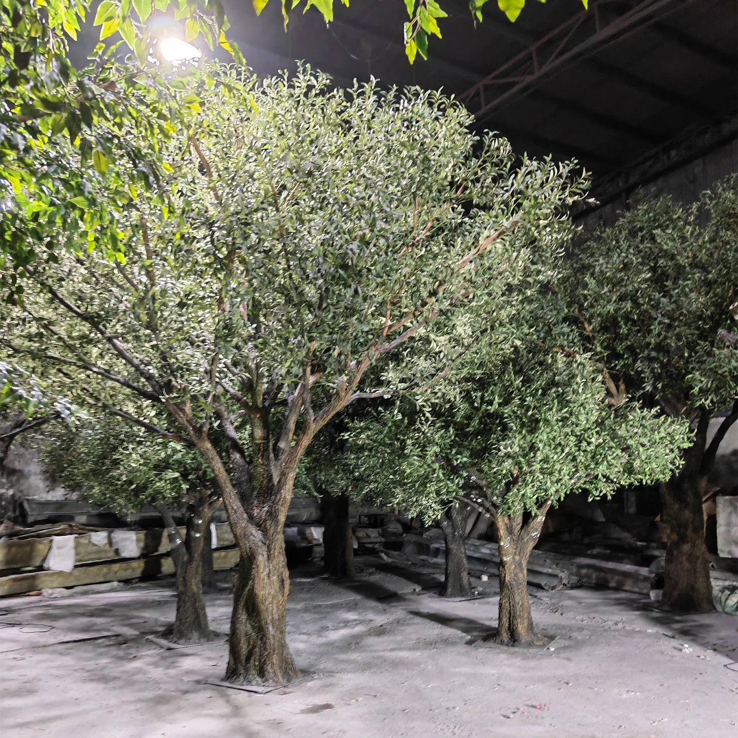 Artificial Olive Tree 14 FT Fiberglass Trunk Statement Decor