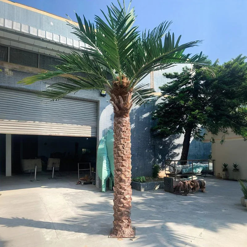 Artificial Date Palm Tree 13 FT Natural Wood Trunk Hotel Use