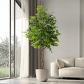 Artificial Bonsai Ficus Tree Realistic Plastic Leaves Indoor