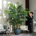 Artificial Lady Palm Bamboo Palm Tree 9.19 FT With Pot