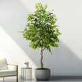 Artificial Bonsai Ficus Tree Realistic Plastic Leaves Indoor
