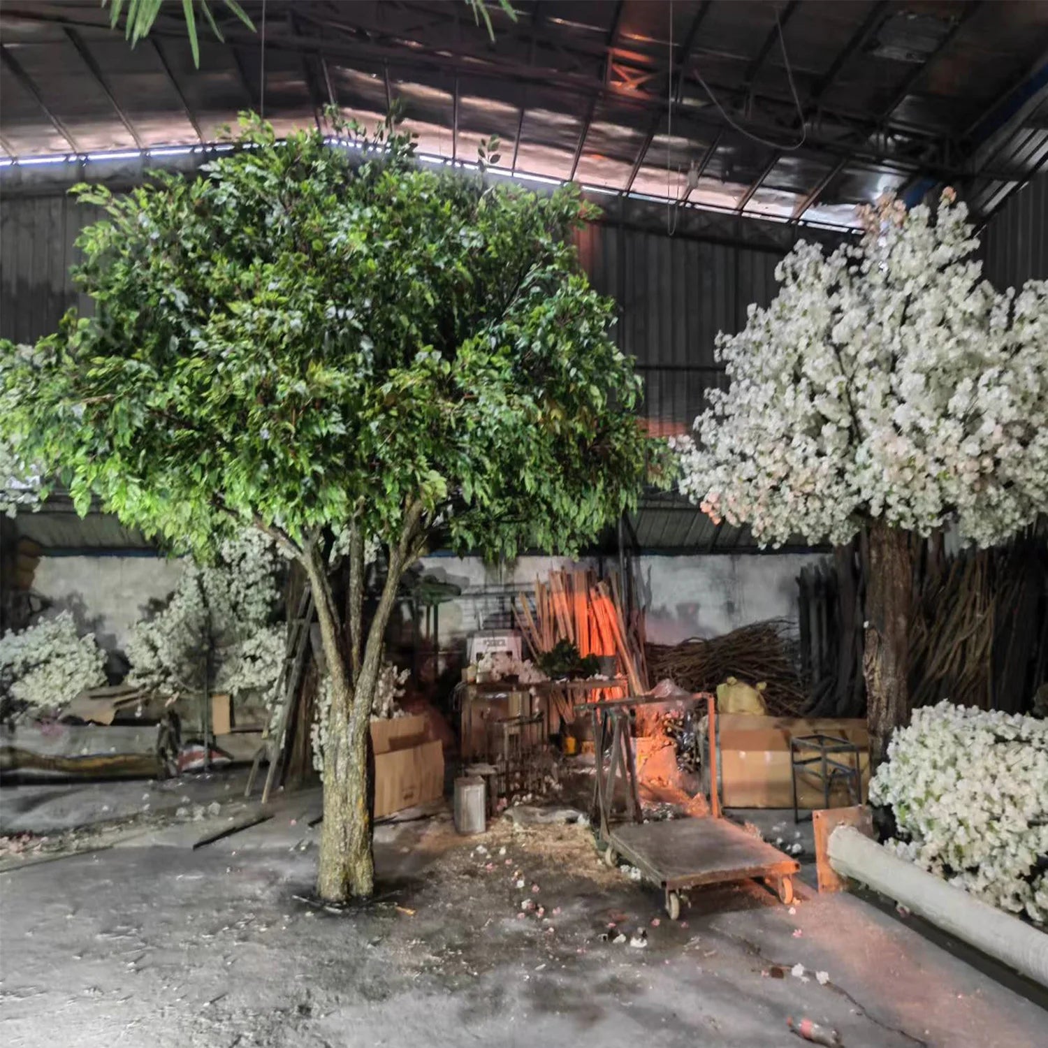 Large Outdoor Fake Green Ficus Banyan Tree 13 FT