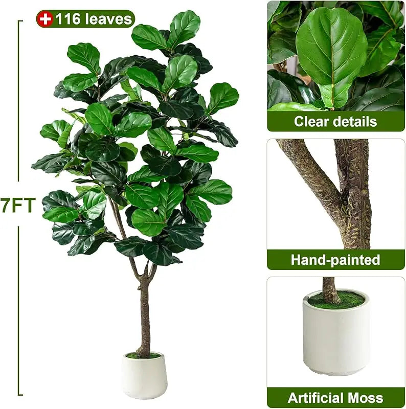Signature Artificial Fiddle Leaf Fig Tree Indoor 6–8FT