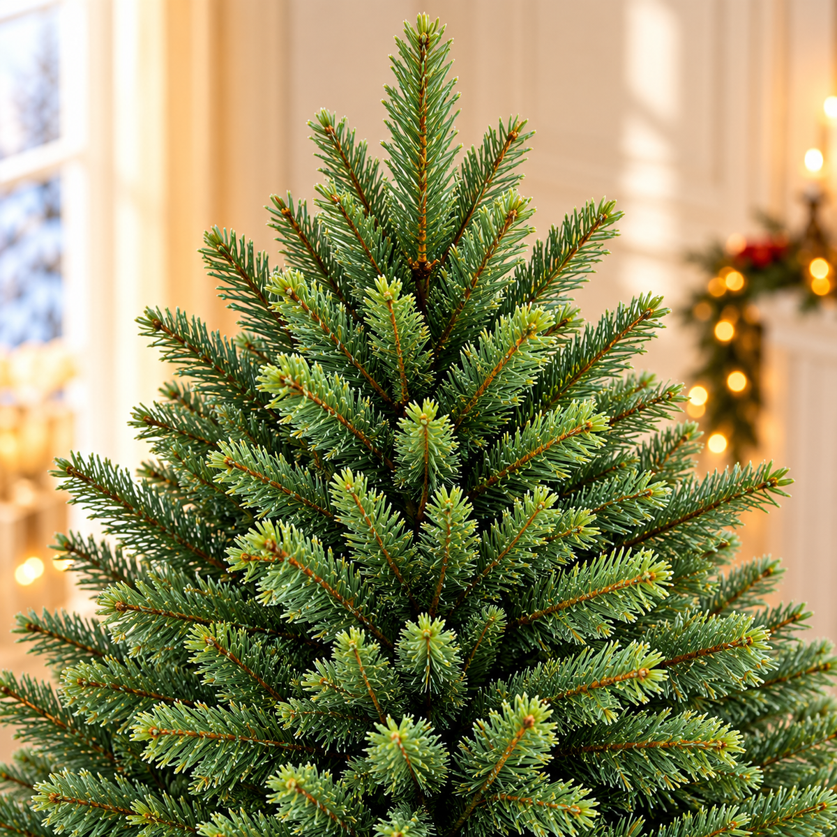 Norway Spruce Artificial Christmas Tree with Frosted Green Branches