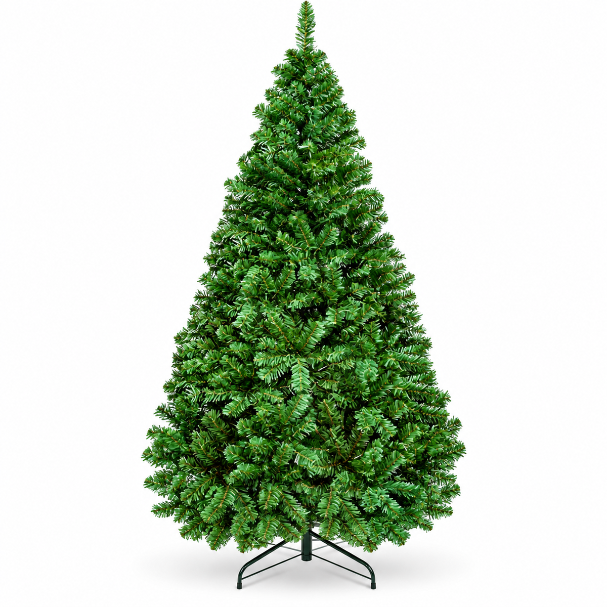 Full Green Artificial Pine Christmas Tree with 350 Tips, Unlit Design