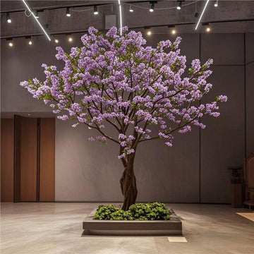 Artificial Crabapple Blossom Tree for Indoor Landscape Displays