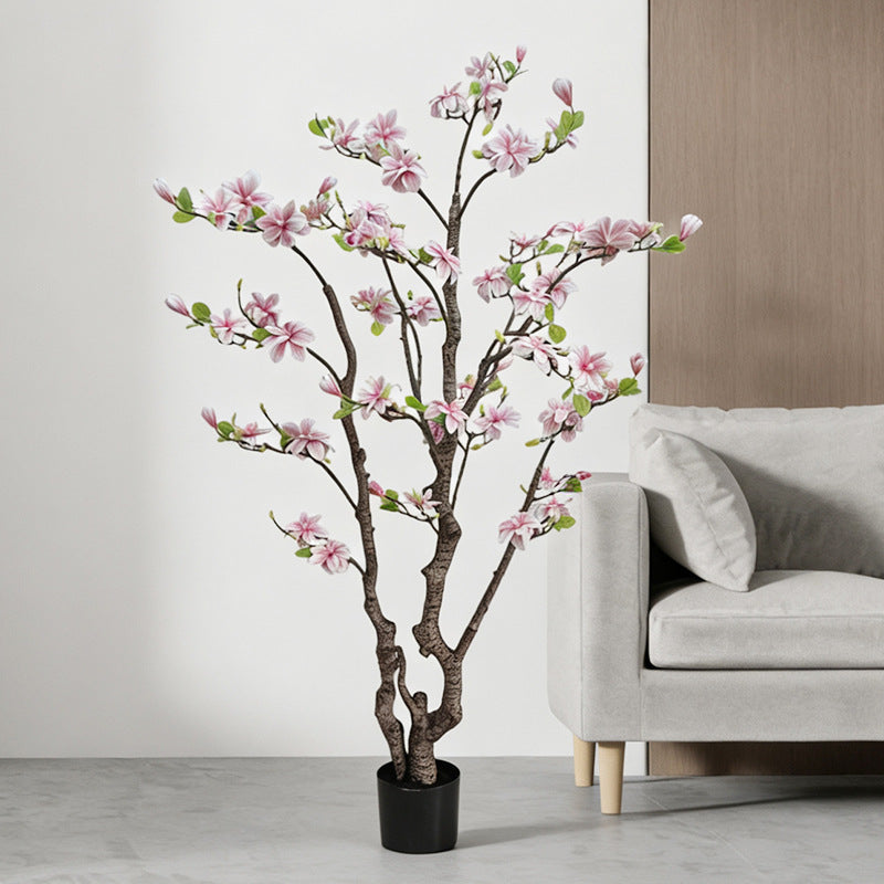 Artificial Magnolia Flower Tree 6 FT Potted Floor Decor