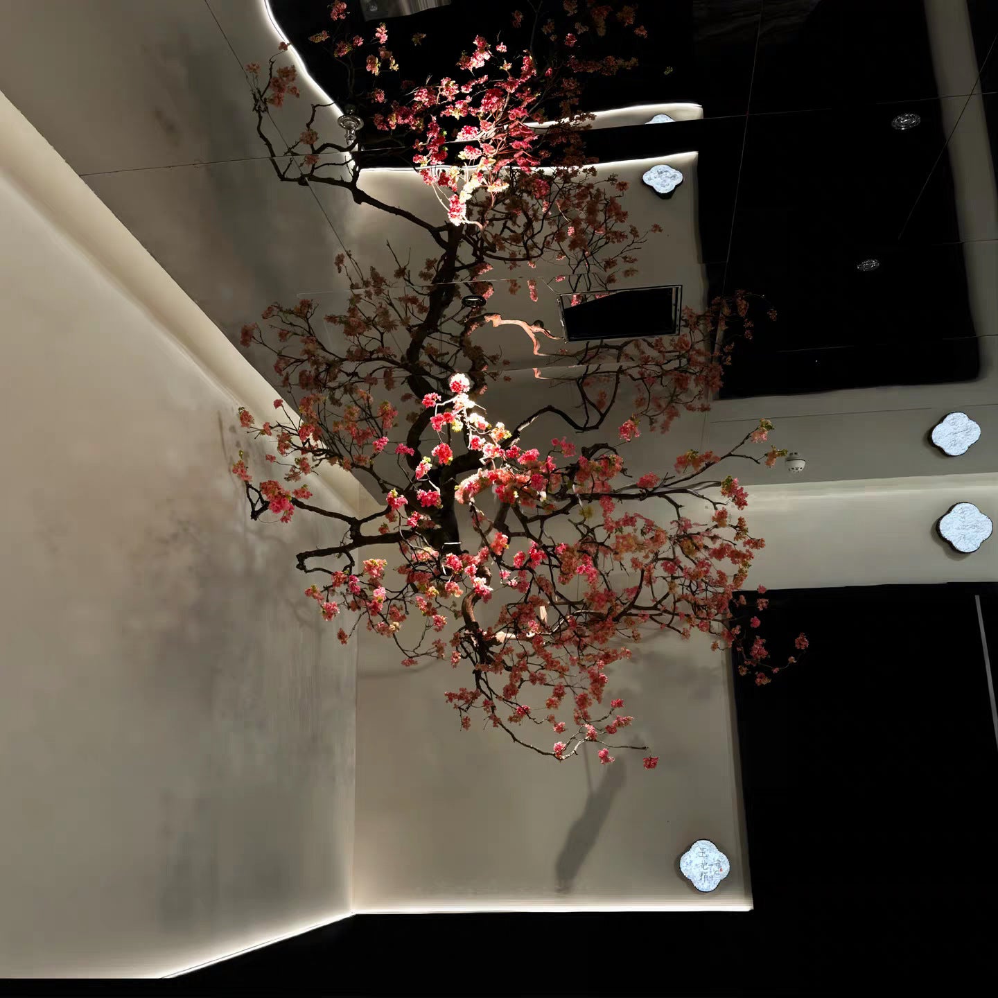Faux Flower Tree Ceiling Hanging Branch Decor 6.5 FT