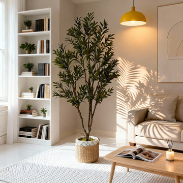 Artificial Olive Tree Plastic Nordic Faux Potted 4 ft 6 ft