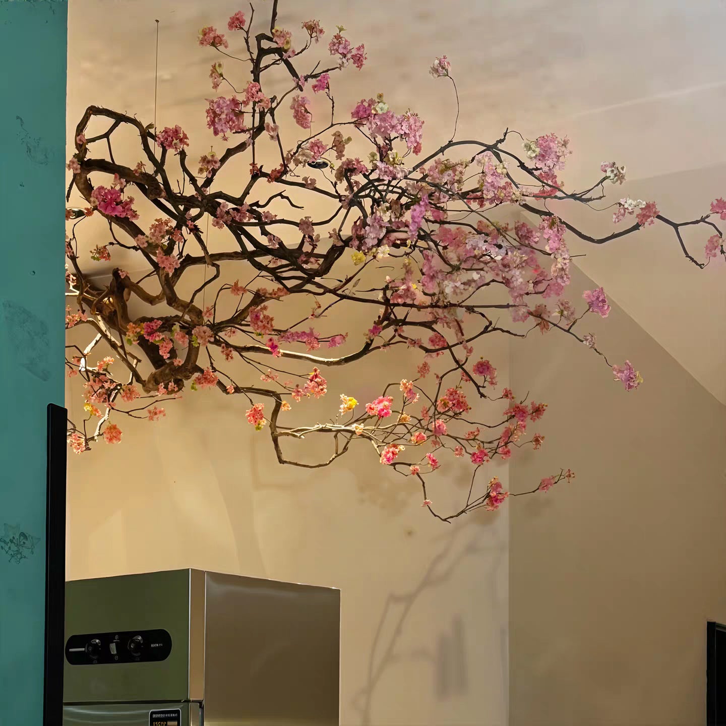 Faux Flower Tree Ceiling Hanging Branch Decor 6.5 FT