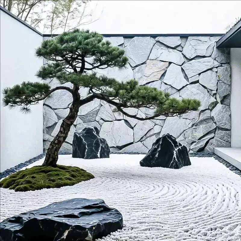 Japanese Artificial Pine Faux Tree Outdoor Yard Decor