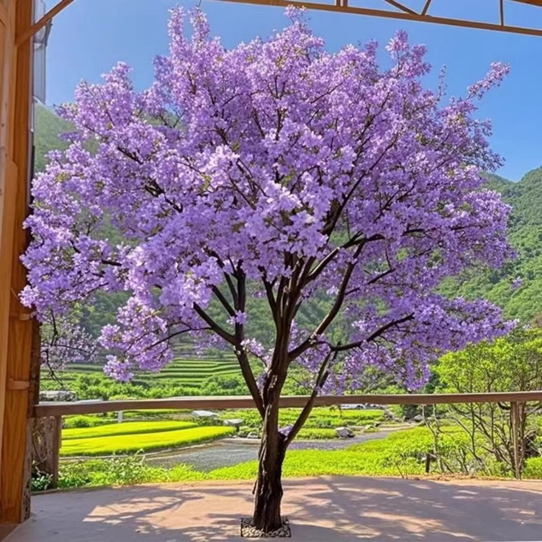 Purple Artificial Blossom Tree for Events and Interiors