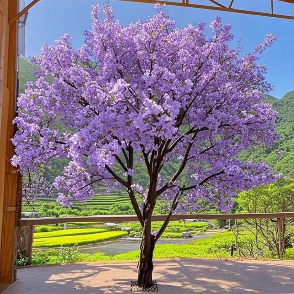 Purple Artificial Blossom Tree for Events and Interiors