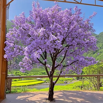 Purple Artificial Blossom Tree for Events and Interiors