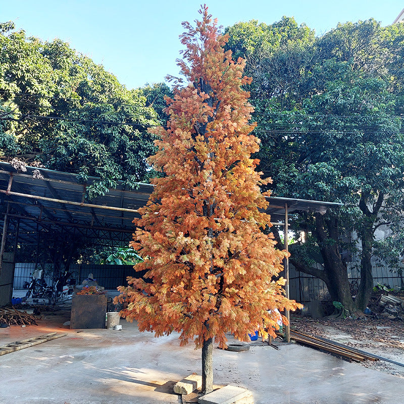 Künstlicher Zedernbaum mit Naturholzstamm für den Hotelgebrauch – Faux Natural