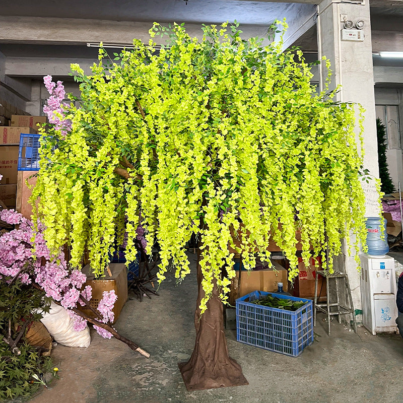 Artificial Wisteria Flower Tree Floor Display 15 FT