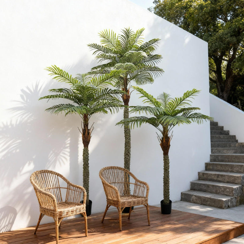 Tall Faux Date Palm Tree in Pot for Interiors