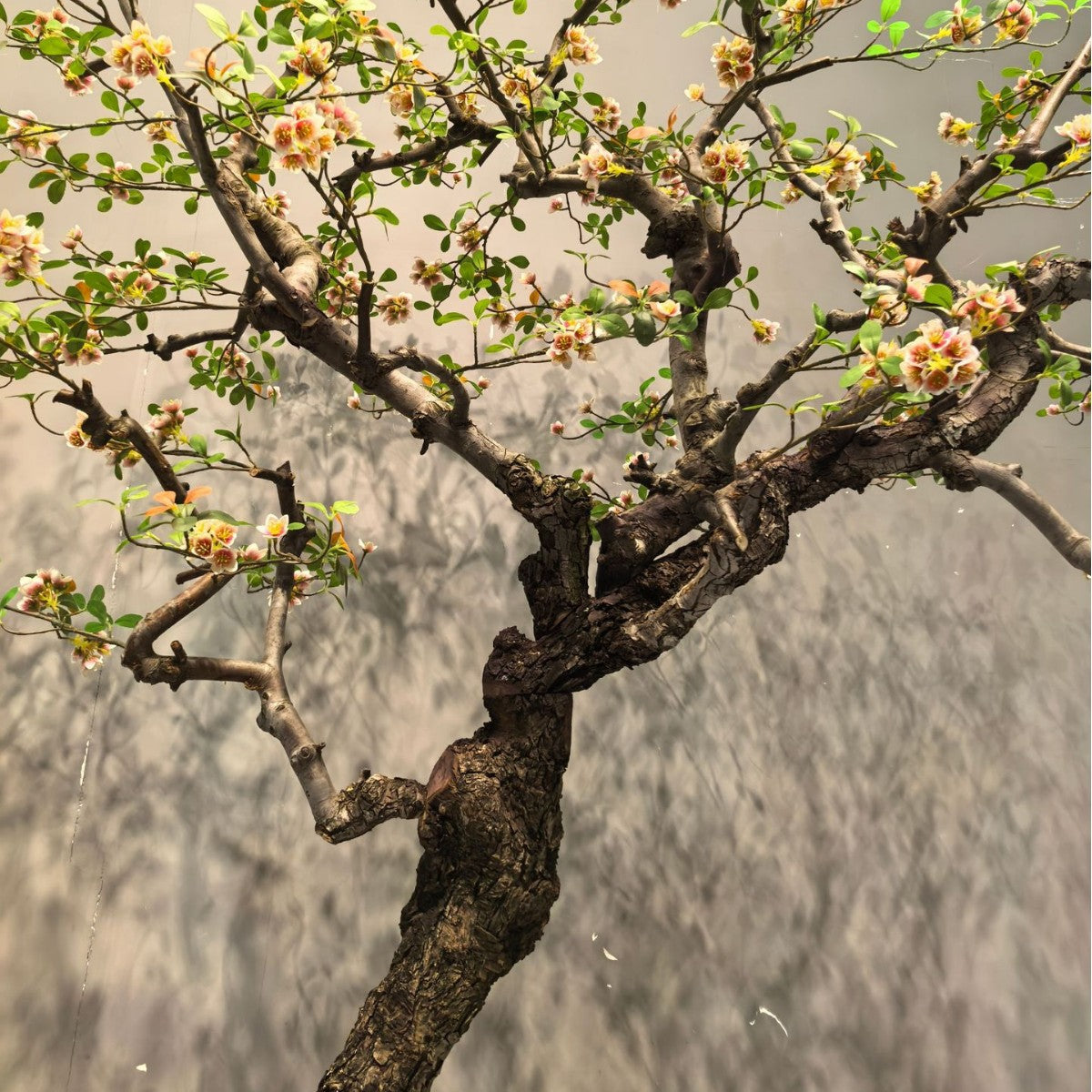 Artificial Chinese Begonia Spring Flower Island Style Tree Decor