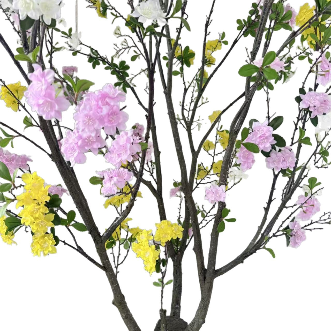 Large Artificial Begonia Flower Tree 6.5FT Decor