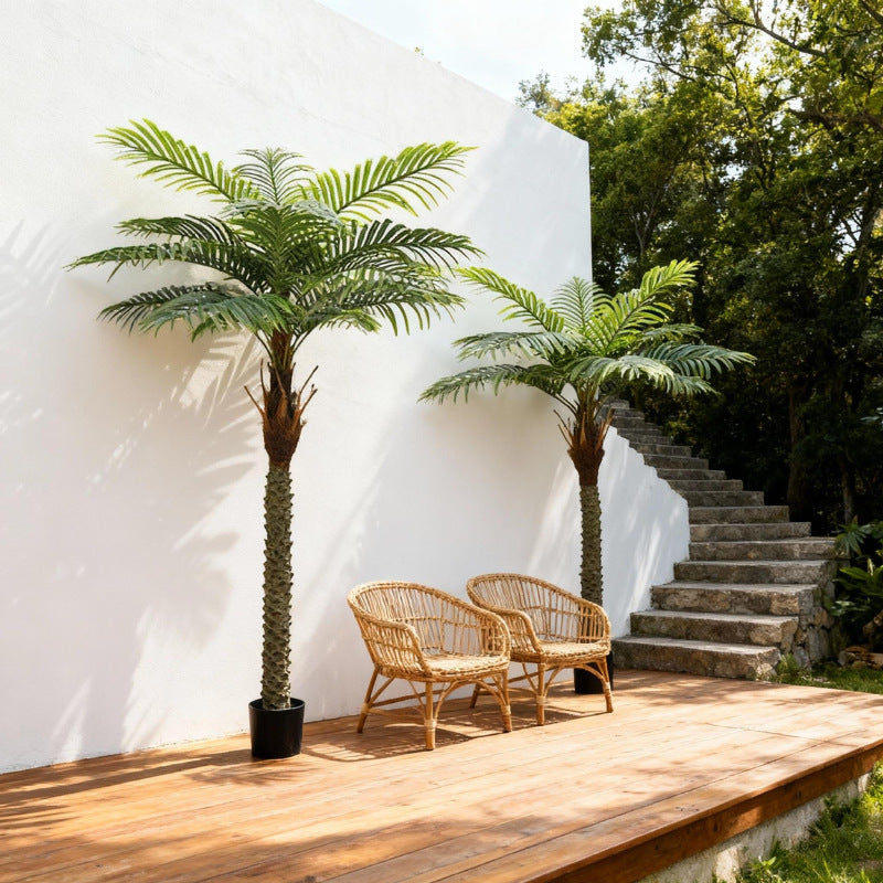 Tall Faux Date Palm Tree in Pot for Interiors