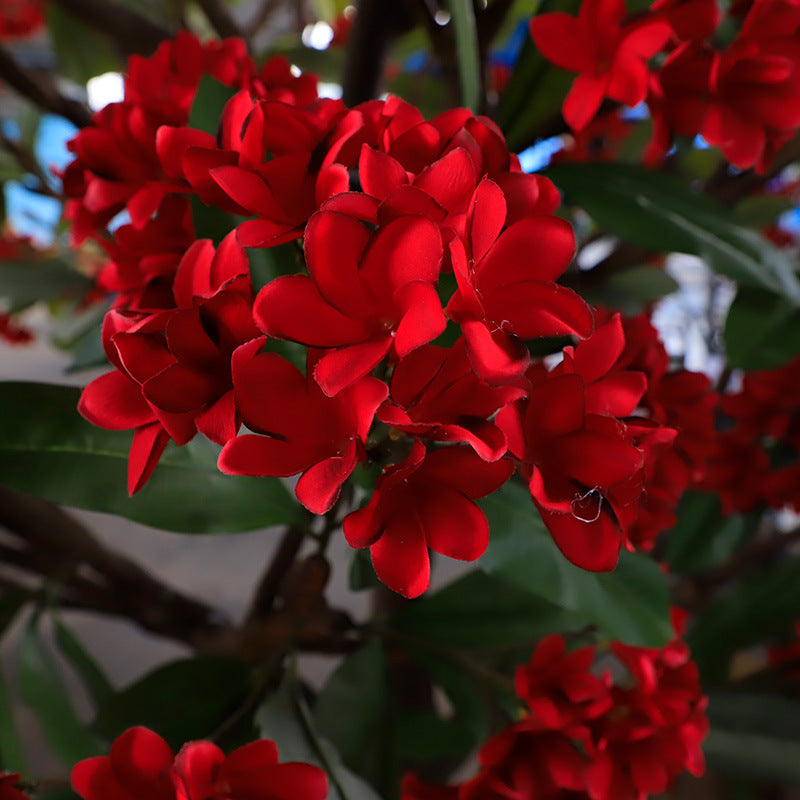 Artificial Plumeria Tree Faux Silk Flower Floor Decor