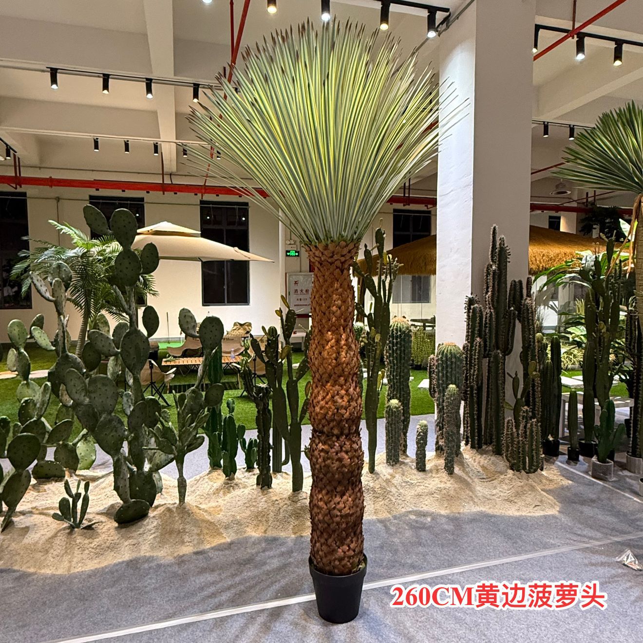 Large Artificial Pineapple Head Plant 8.5 FT Floor Decor