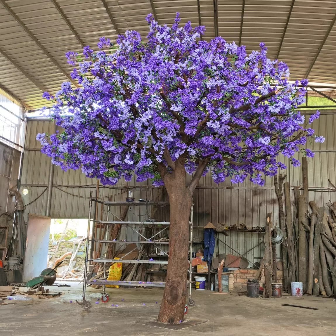 Purple Artificial Blossom Tree for Events and Interiors