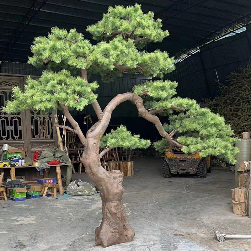 Large Artificial Pine Welcome Tree New Chinese Style