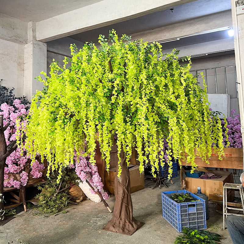 Artificial Wisteria Flower Tree Floor Display 15 FT