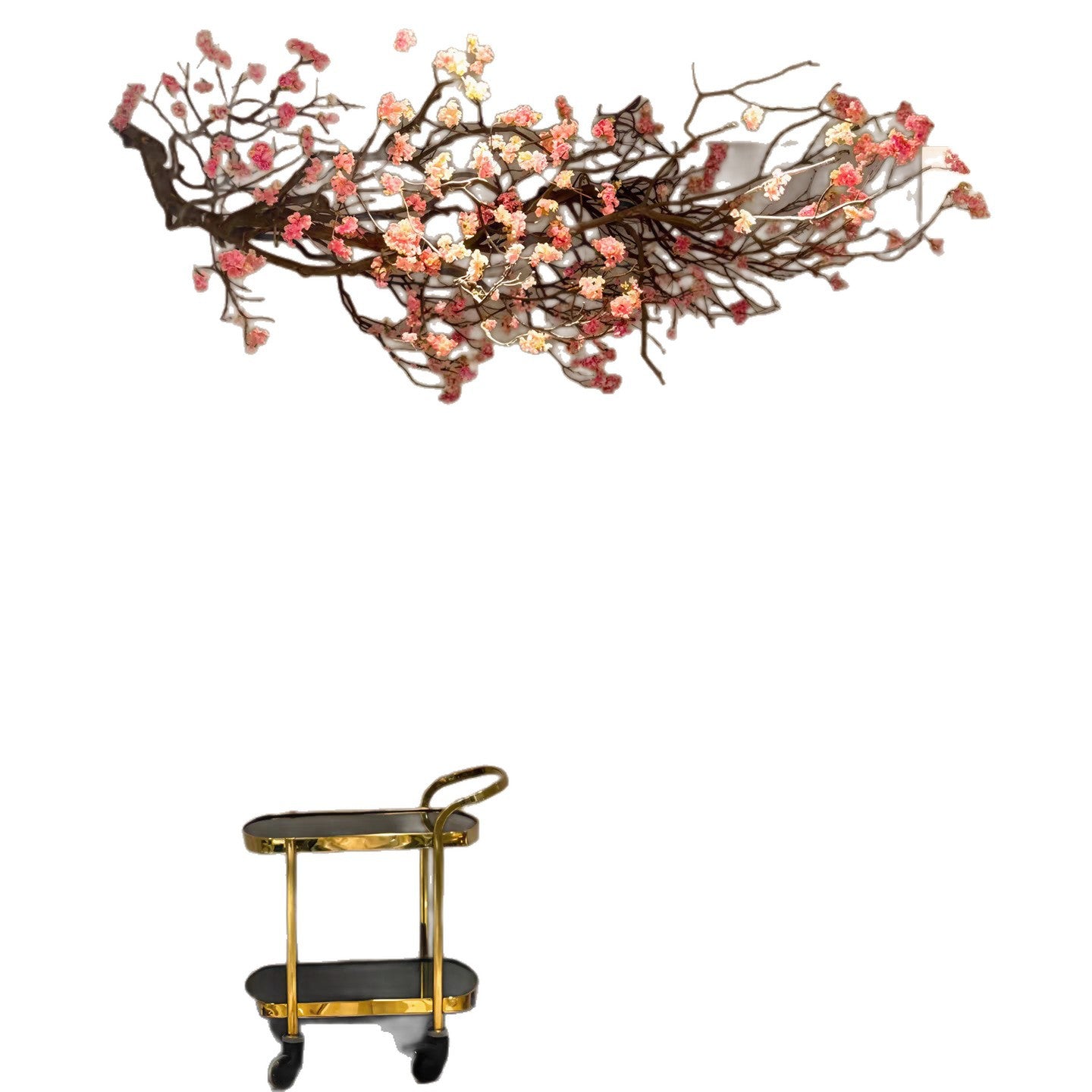 Faux Flower Tree Ceiling Hanging Branch Decor 6.5 FT
