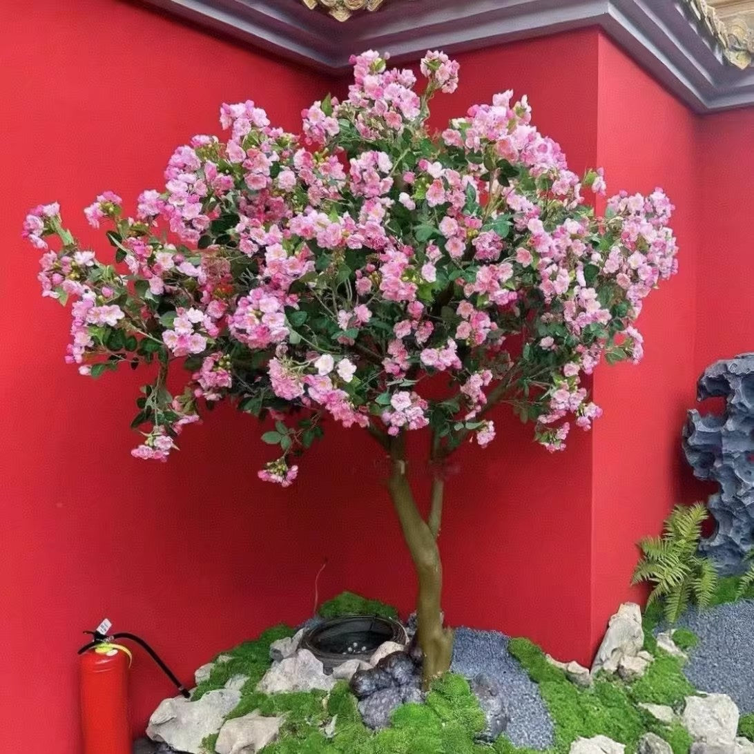 Artificial Blossom Tree in Silk Flowers for Lobby Displays