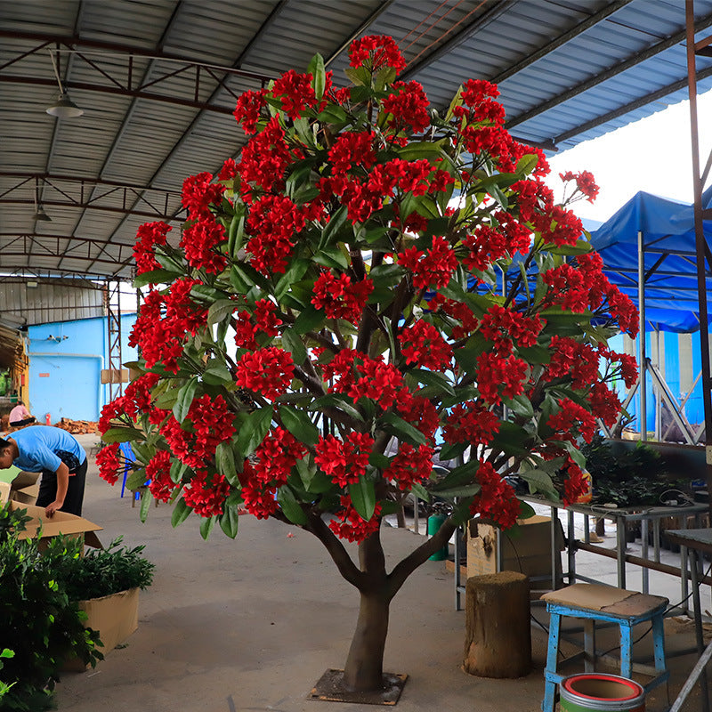 Artificial Plumeria Tree Faux Silk Flower Floor Decor