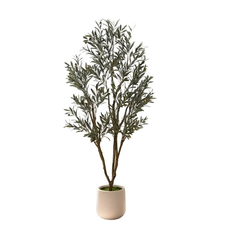 Artificial Olive Tree Plastic Nordic Faux Potted 4 ft 6 ft