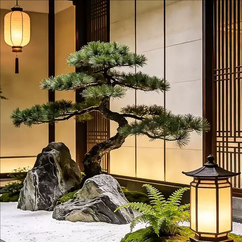Japanese Artificial Pine Faux Tree Outdoor Yard Decor