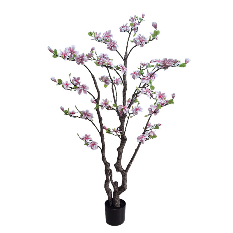 Artificial Magnolia Flower Tree 6 FT Potted Floor Decor