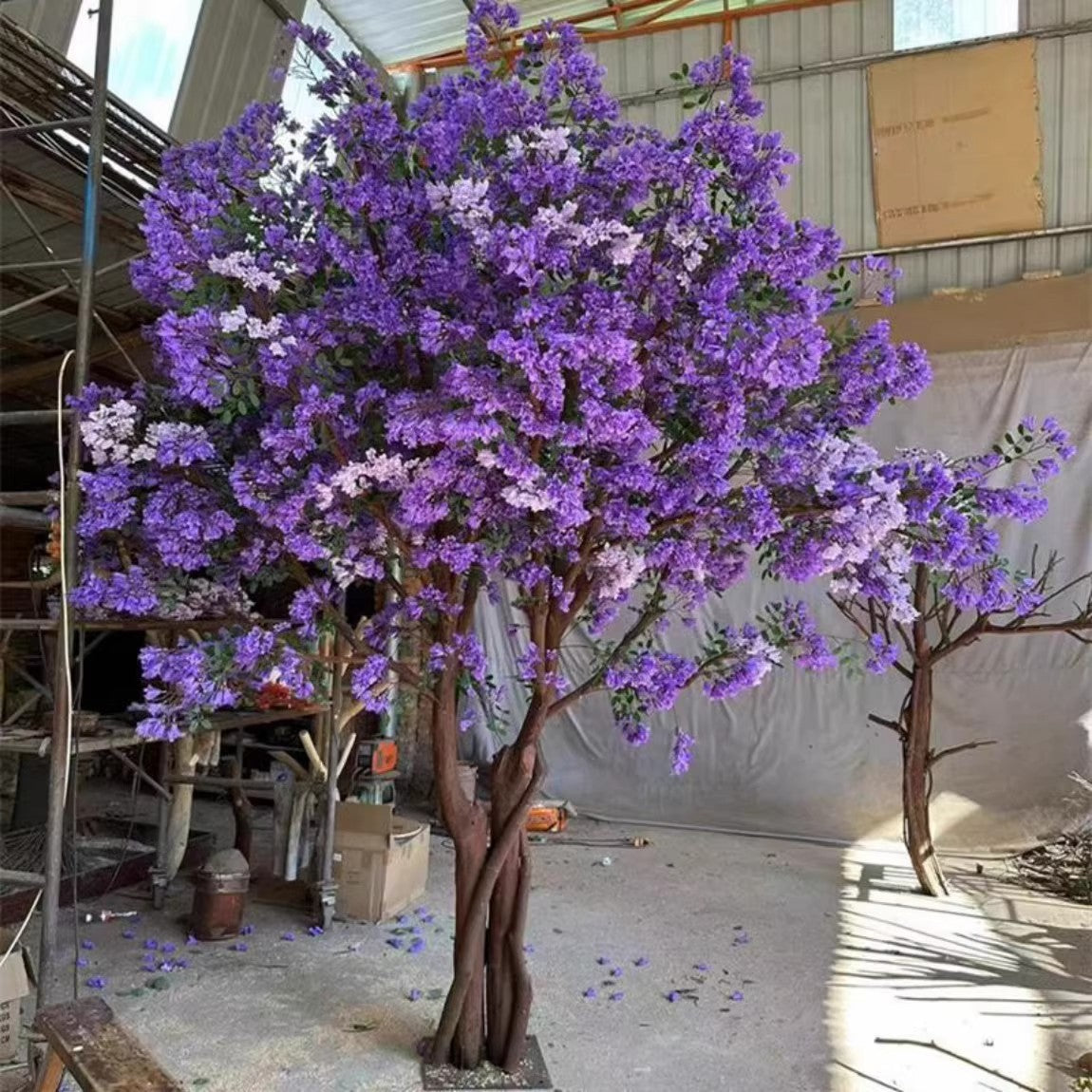 Purple Artificial Blossom Tree for Events and Interiors