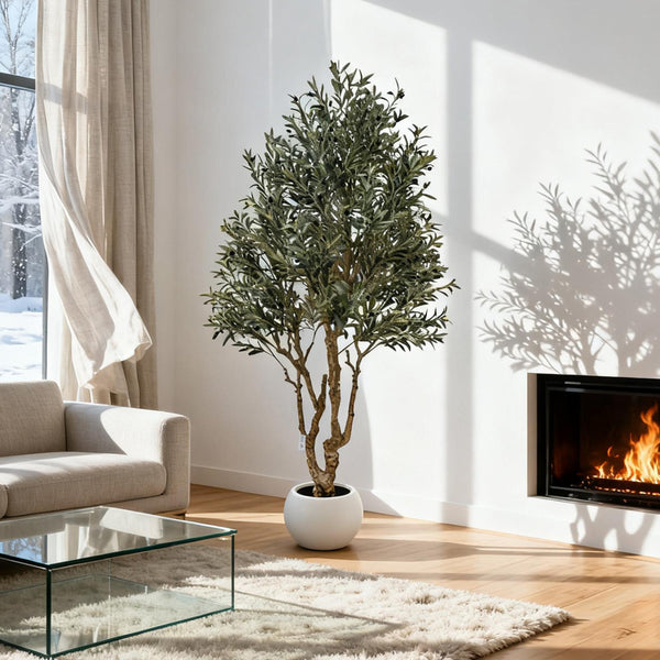 Artificial Olive Tree 7.5 FT for Hotels Malls Displays