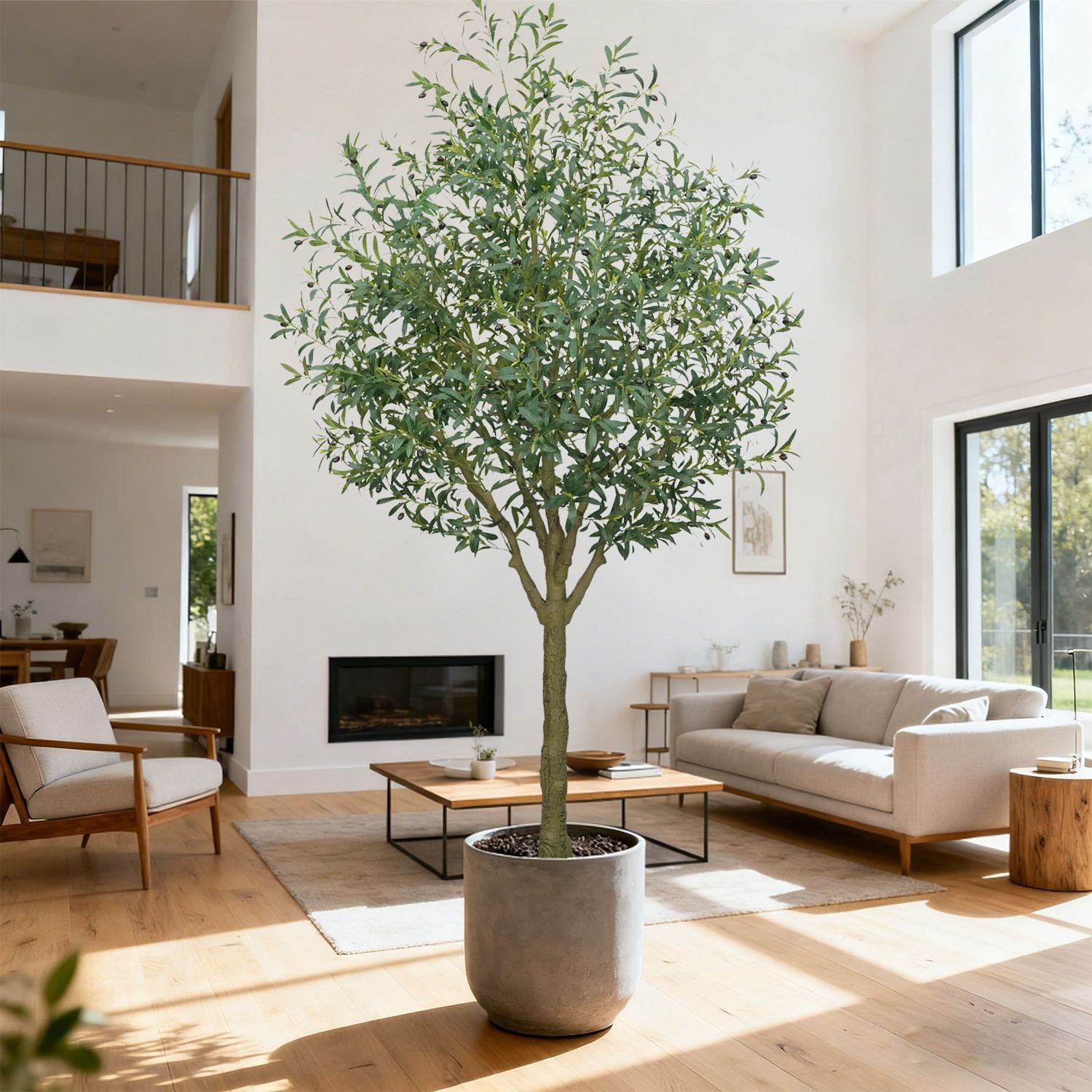 Artificial Olive Tree 9FT Large Floor Faux Plant