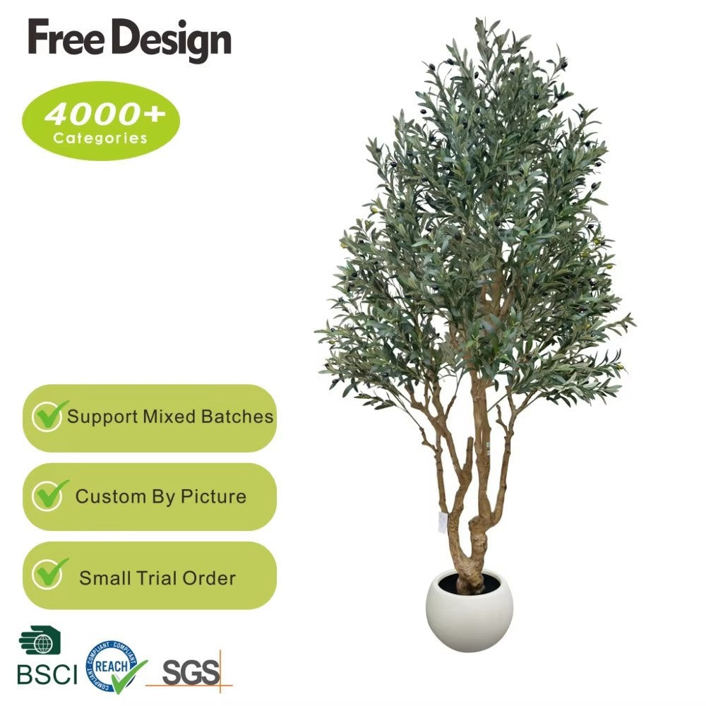 Artificial Olive Tree 7.5 FT for Hotels Malls Displays