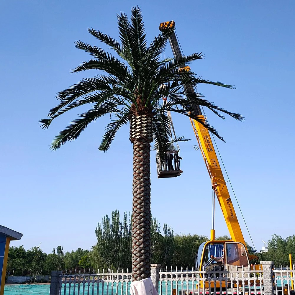 Artificial Date Palm Tree Customized Sizes Outdoor Use