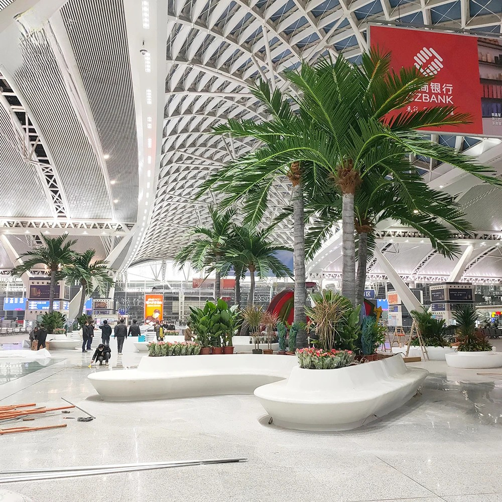 Artificial Coconut Palm Tree Large Fiberglass Outdoor Use